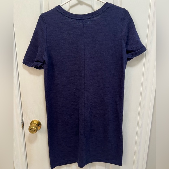 Gap Blue T-Shirt Sweater Dress with Zipper Pockets, XS - Picture 2 of 5